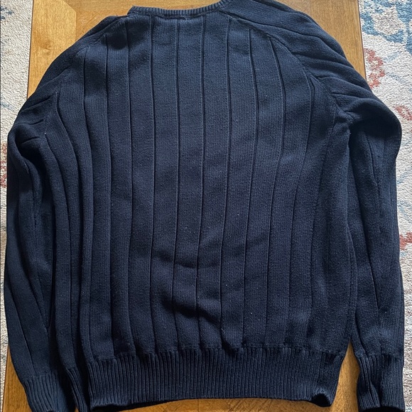 Nautica Dark Knit Cotton Sweater - Picture 4 of 11